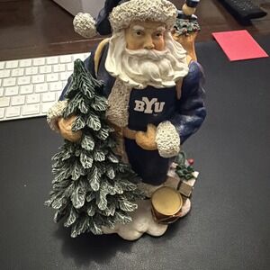 BYU Cougars Santa Figurine 2001 First In A Limited Series